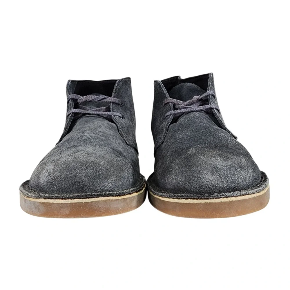 Clarks Chukka Boot sz 12M Men Desert Bushacre Suede Leather Gray Ankle NO INSOLE